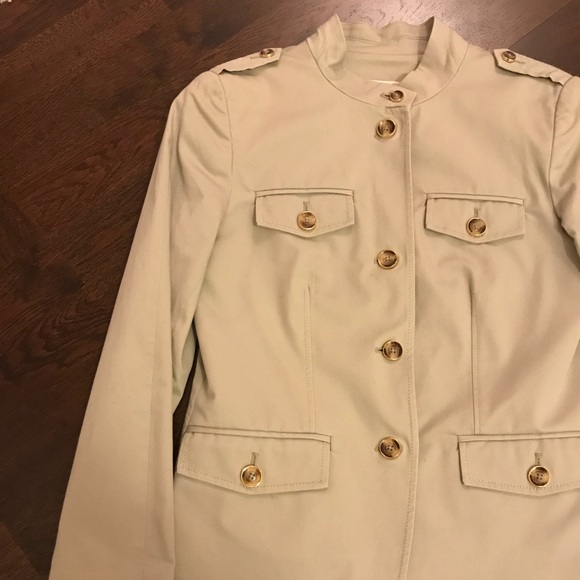 MICHAEL Michael Kors Beige Army-Style Blazer - Picture 3 of 4
